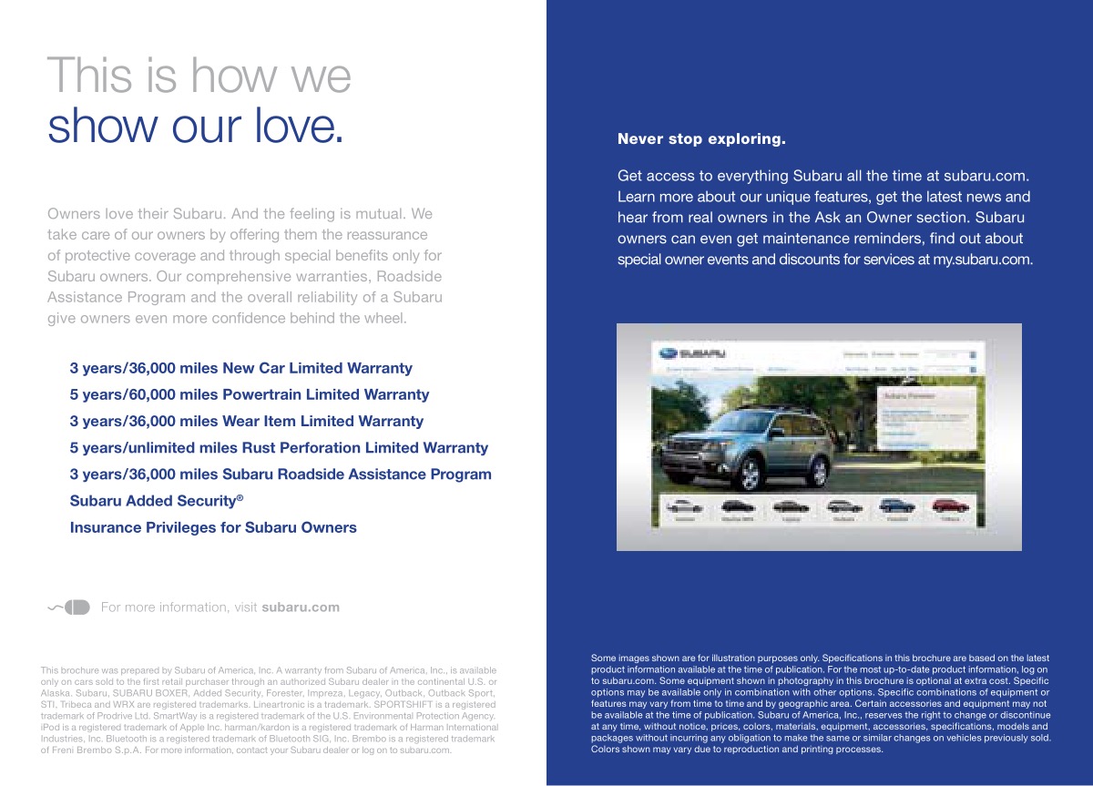 2010 Subaru Brochure Page 20